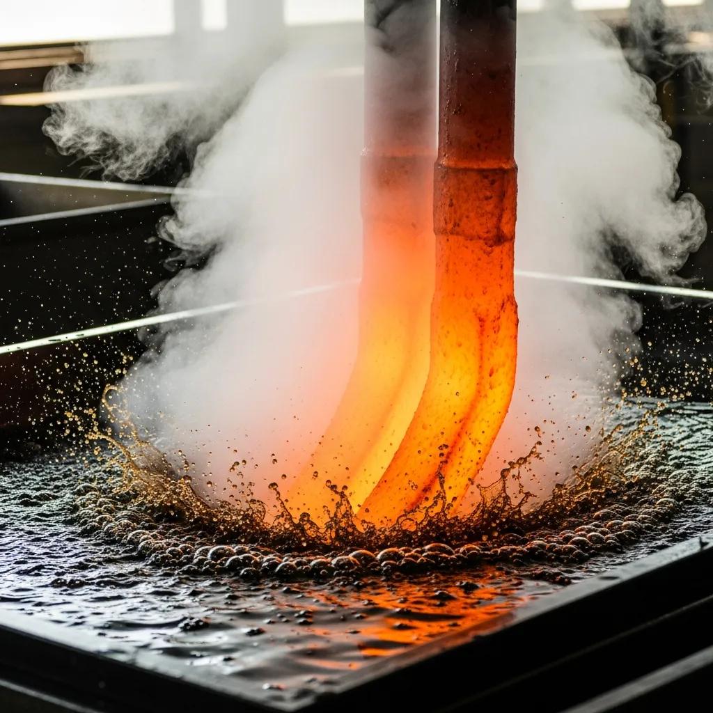 Heat treatment and quenching of 20MnCr5 components in an industrial furnace