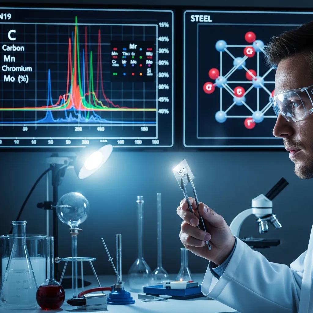 Laboratory analysis of EN19 steel composition